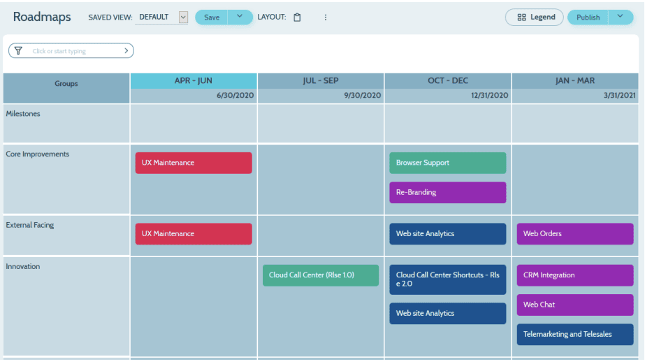 Teamforge customers product roadmaps software screenshot