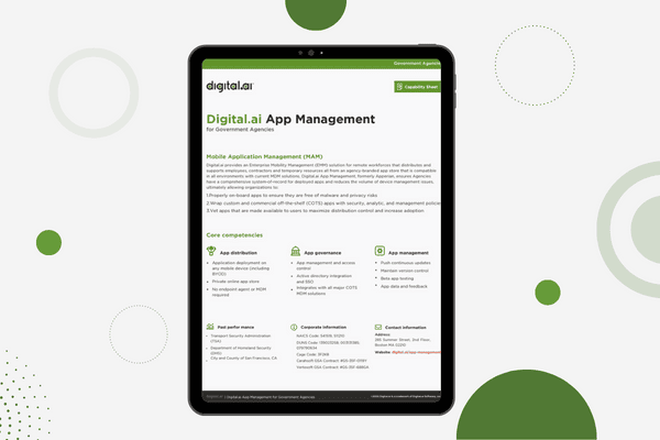 Digital.ai Gestión de aplicaciones para agencias gubernamentales
